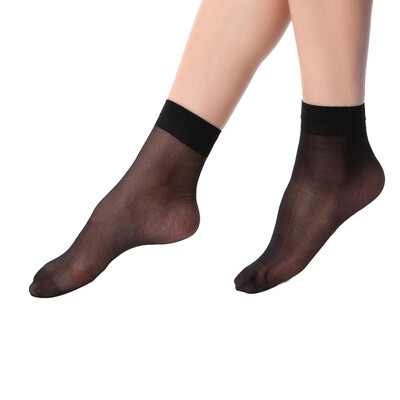 

Jingdong supermarket Langsha short silk socks on the socks crystal silk socks thin section Ms short stockings 20 pairs of 4 colors each 5 double