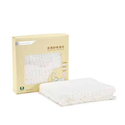 

Cotton Age Pur Cotton Boxed Combed Cotton Washed Gauze Bath Towels 5 layers 80x140cm white 1 piece box