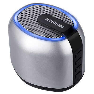 

Modern HYUNDAI i90 Bluetooth Stereo Subwoofer Portable Mini Speaker Silver