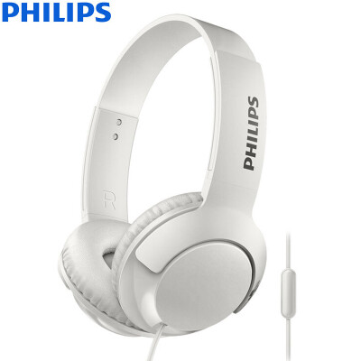 

Philips (PHILIPS) wire headset subwoofer fashion flat Bass + SHL3075 (white