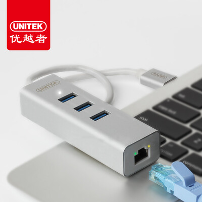 

Улучшенный человек (UNITEK) USB разветвитель USB до 3,0 Гбит Ethernet NIC конвертер USB в кабель RJ45 сплиттер Apple, ноутбук концентратор Y-3083CSL