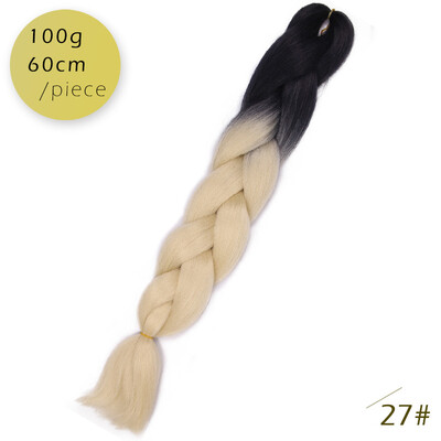 

AISI HAIR 100g / pcs 24inch Kanekalon гигантский косы Волосыломбер Две тонныЦветные синтетические волосы для кукол Вязание крю