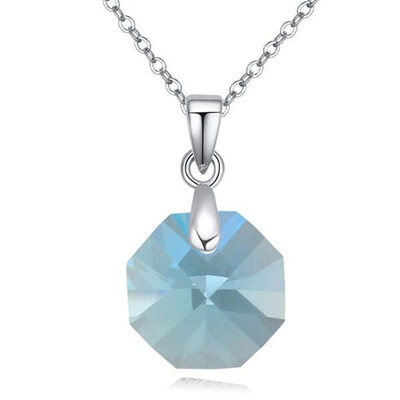 

Austrian Crystal Pendant Necklace For Women High Quality Famous Brand Jewelry Rhinestone Short Chain Necklace 21622