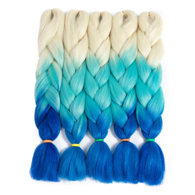 

szc Afro Jumbo Braids Наращивание волос 5-pack 2 Tone & 3 Tone Ombre Вязание крючком для волос с высокой температурой Kanekalon Synthetic