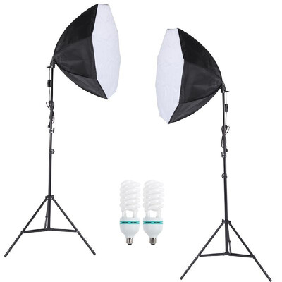 

Professional Photography Photo Lighting Kit Set with 5500K 135W Daylight Studio Bulb Light Stand Octagon Softbox