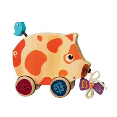 

B.toys тянуть игрушки 18 месяцев + BX1393Z музыка, чем деревянная свинья