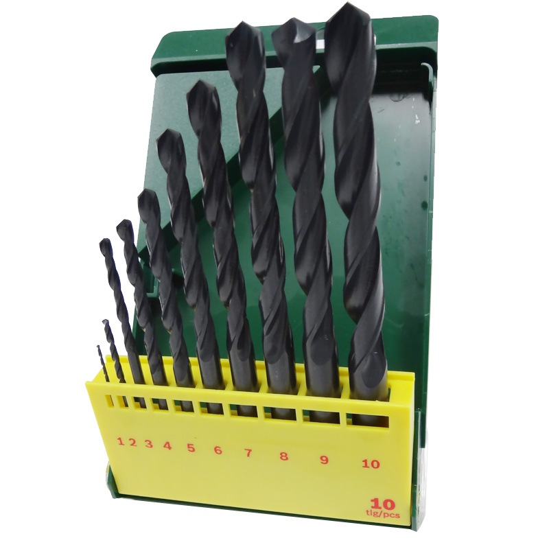 博世（BOSCH）金属麻花钻头套装（10件套）HSSR（1-10mm各一支）