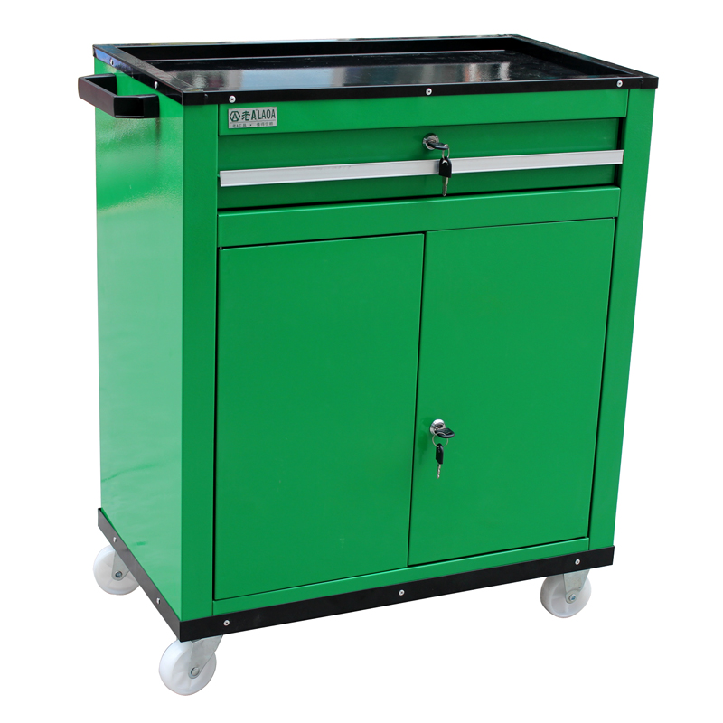 LAOA tool cart one drawer double door multi-function repair tool cart parts cabinet repair tool cabinet cart workshop green single draw double door LA111815