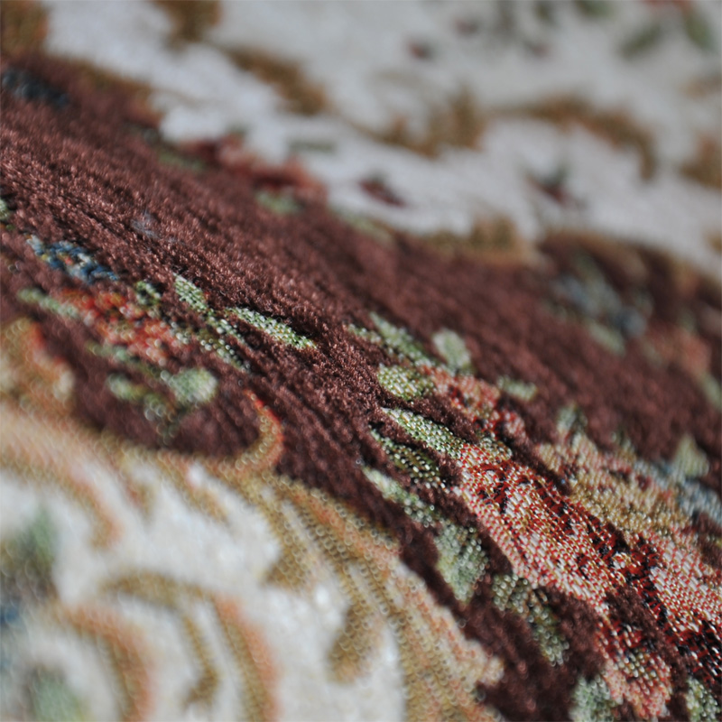 Zhonghong square carpet bedroom study cloakroom carpet American hanging chair computer chair mat entry entrance chenille jacquard blended weaving wear-resistant and durable machine washable T01 brown 100*100CM square