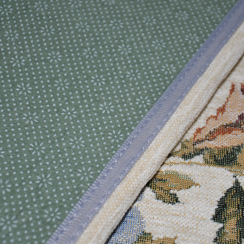 Zhonghong square carpet bedroom study cloakroom carpet American hanging chair computer chair mat entry entrance chenille jacquard blended weaving wear-resistant and durable machine washable T01 brown 100*100CM square