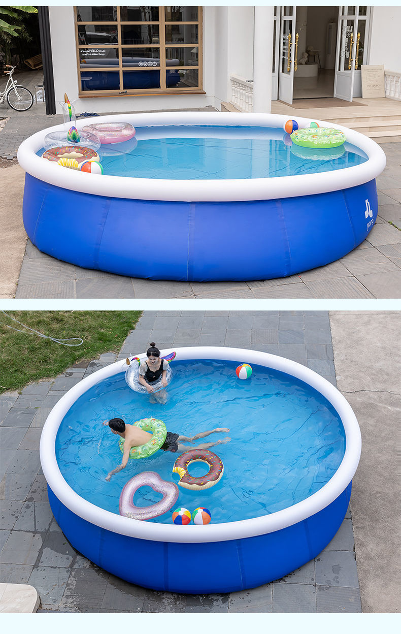 冲气游泳池超大号 超大号成人儿童游泳池家用充气泳池解暑水池加厚型