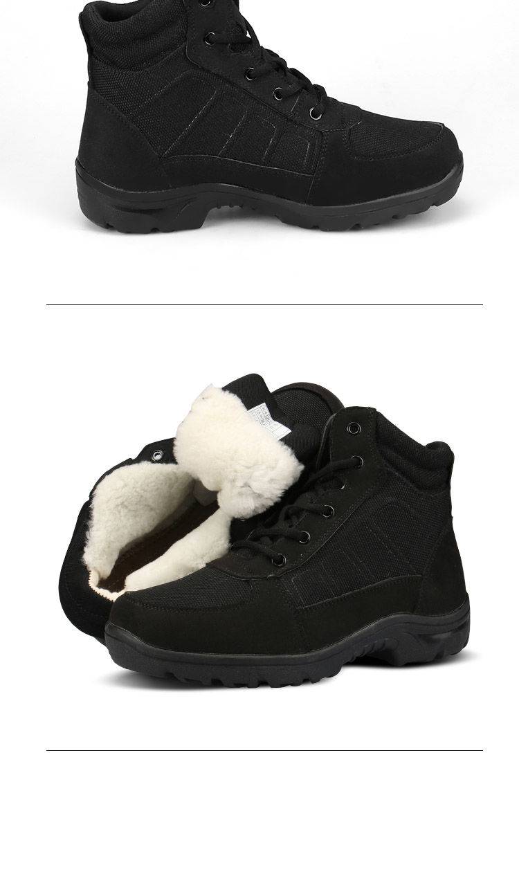 17轻便防寒靴男冬季加绒加厚保暖羊毛棉鞋防滑冬款防寒鞋棉加绒款35