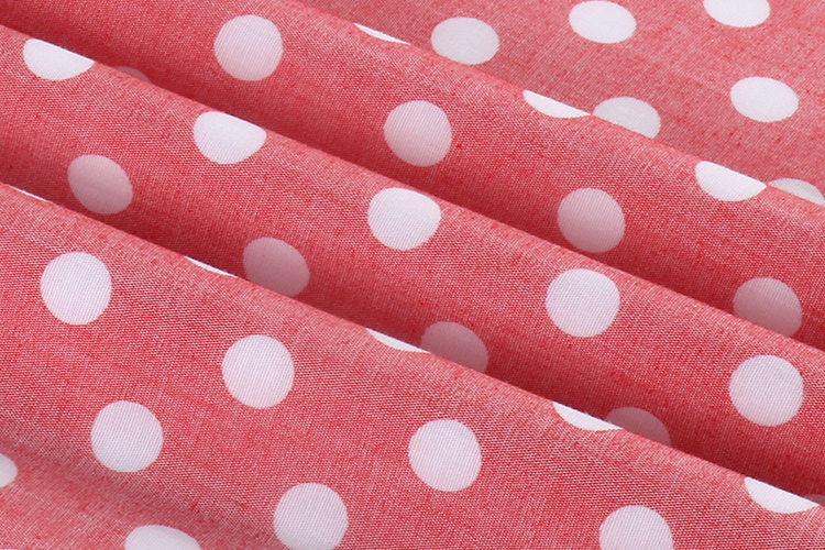 勿忘花粉色纯棉波点连衣裙2020新款夏季气质减龄短袖修身显瘦裙子