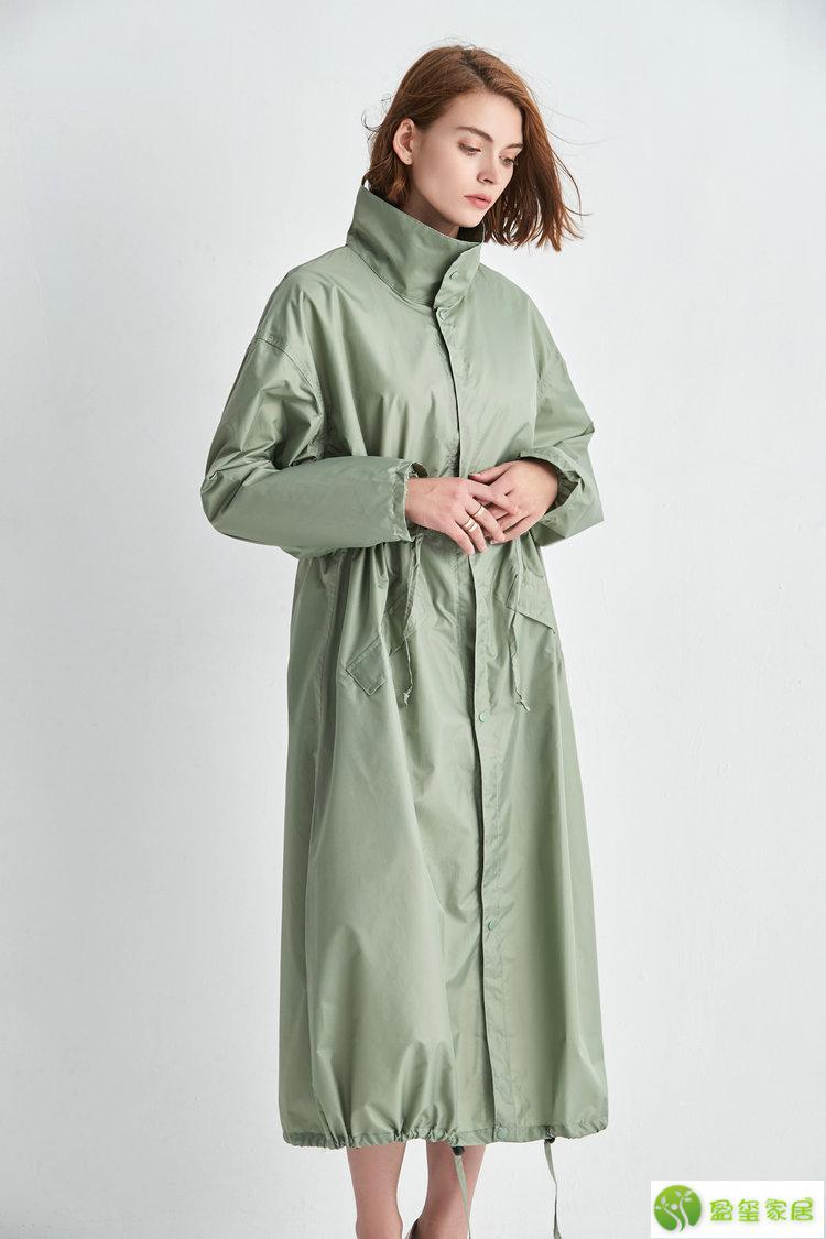 轻薄透气时尚布料雨衣女全身加长防暴雨套装电动车摩托车电瓶车户外