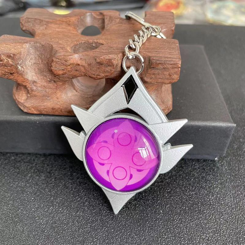 原神神之眼挂件吊坠金属发光钥匙扣cos挂饰书包稻妻璃月周边 璃月:岩