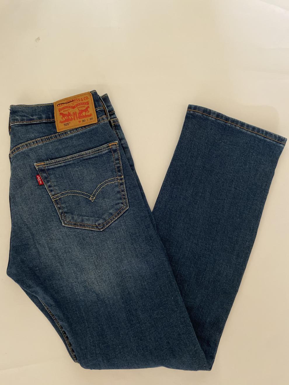 levis李维斯505牛仔裤赤耳金标男装经典皮牌中低腰直筒宽松流行 1号