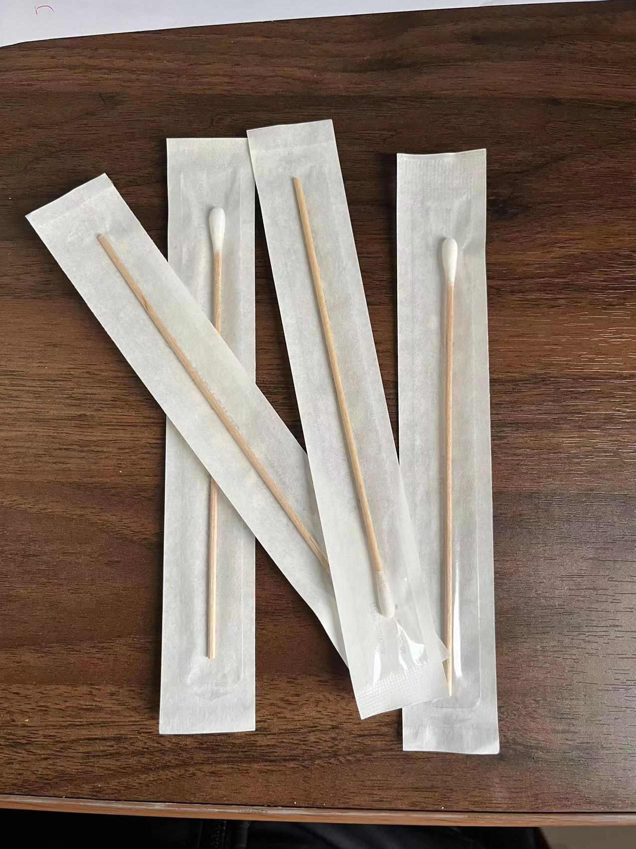 实验室采样脱脂棉木杆棉签棉拭子宠物采样工业采样独立包装无菌 20支