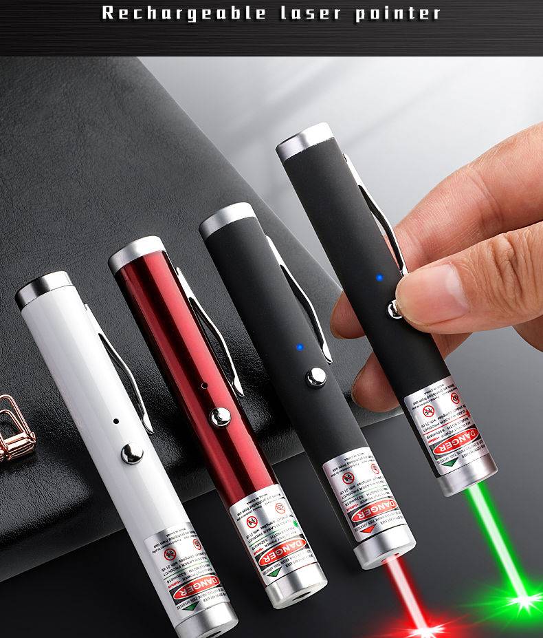 激光笔远射小免费刻字激光笔红外线usb充电款手电筒镭射笔红光绿光
