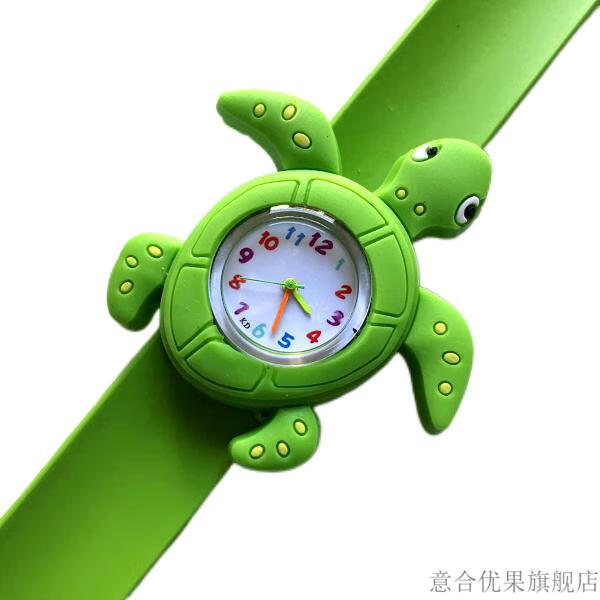 绿水龟手表抖音同款绿水龟儿童手表沙雕鲨鱼小乌龟拍拍表水鬼卡通zb