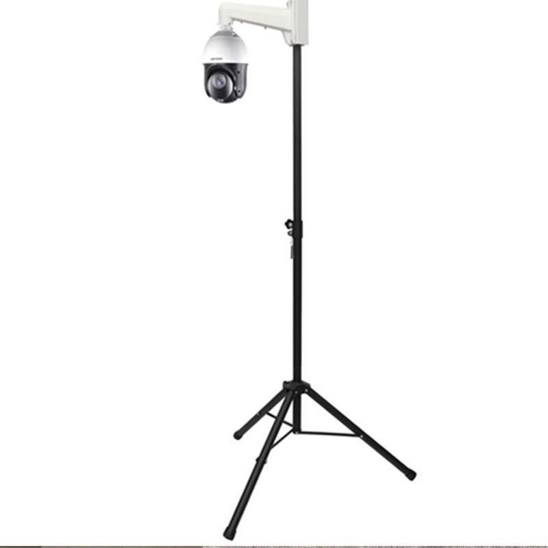 监控伸缩支架海康人脸识别测温摄像机支架加长摄像头三脚架cyyk酒红色
