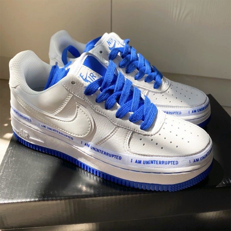 af空军一号马克笔白蓝板鞋3m反光涂鸦詹姆斯同款休闲鞋小白鞋女v21
