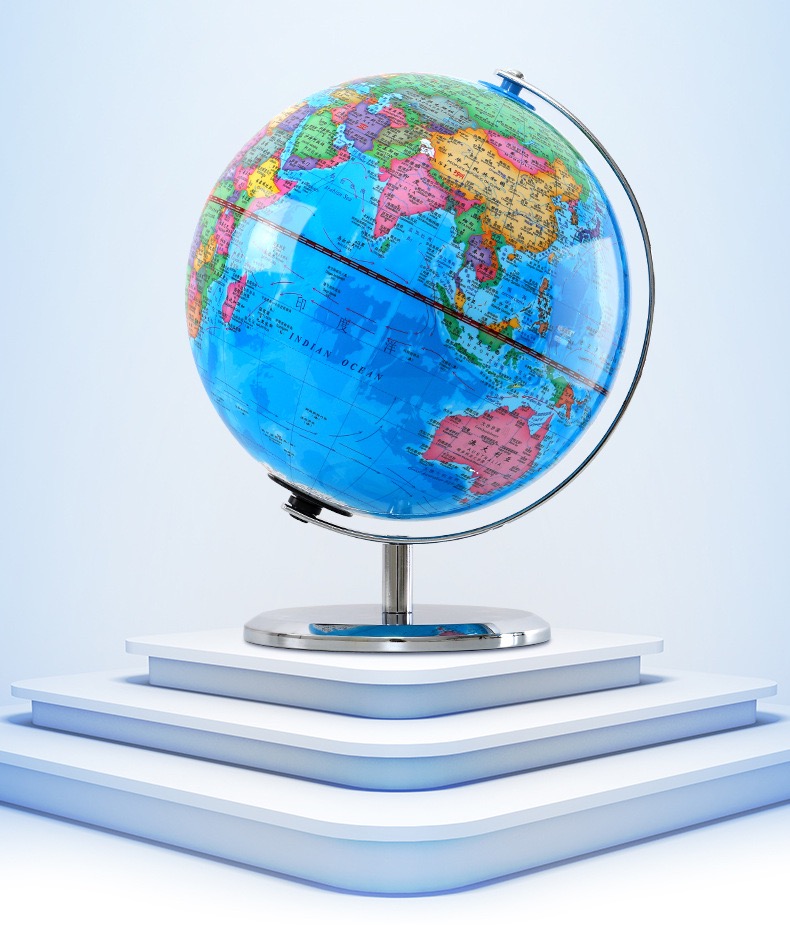 高清学生用立体悬浮ar智能发光小学初中生桌面摆件金属底25cm地球仪四