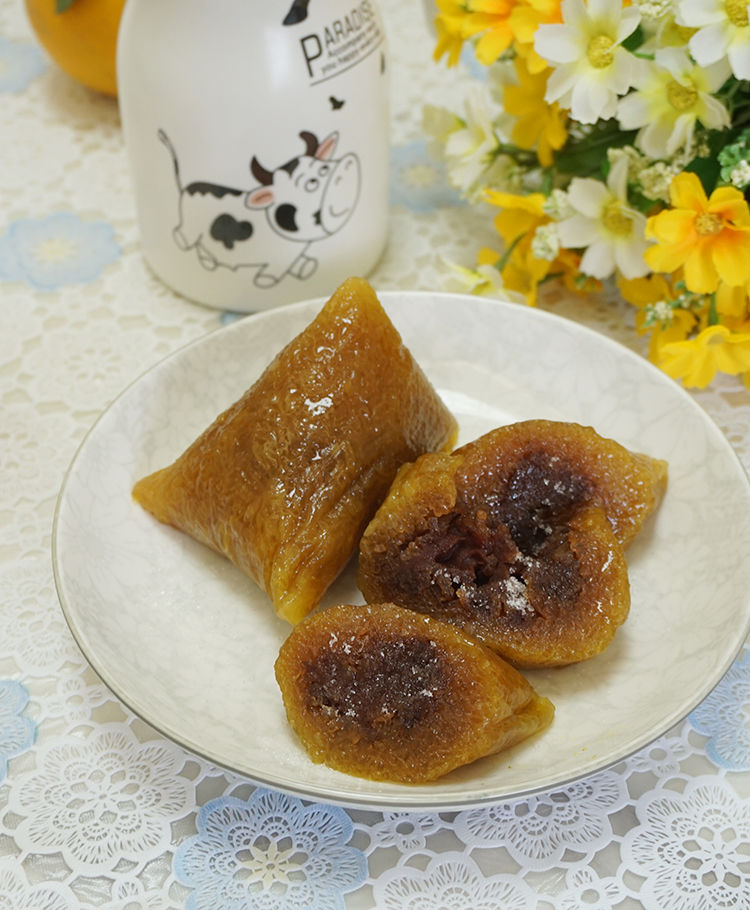 老廣口味江門特產新鮮紅豆沙梘水鹼水粽子微甜味q彈 真空包裝 淨鹼水