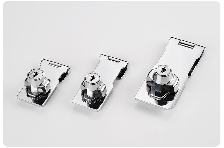 免打孔冷柜锁 抽屉锁柜子柜锁 立式冰箱锁 冷藏柜锁 冷冻柜冰柜锁 4寸