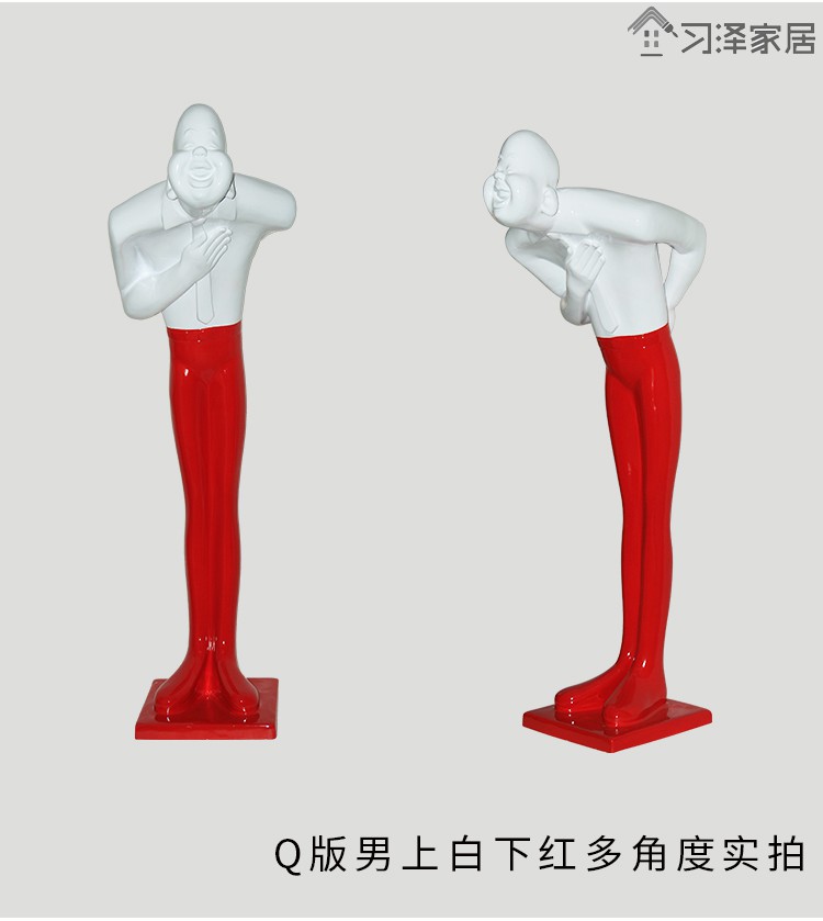 仟佰盾(chiefdon) 鞠躬迎宾人人物雕塑落地酒店摆件ktv开业玻璃钢树脂