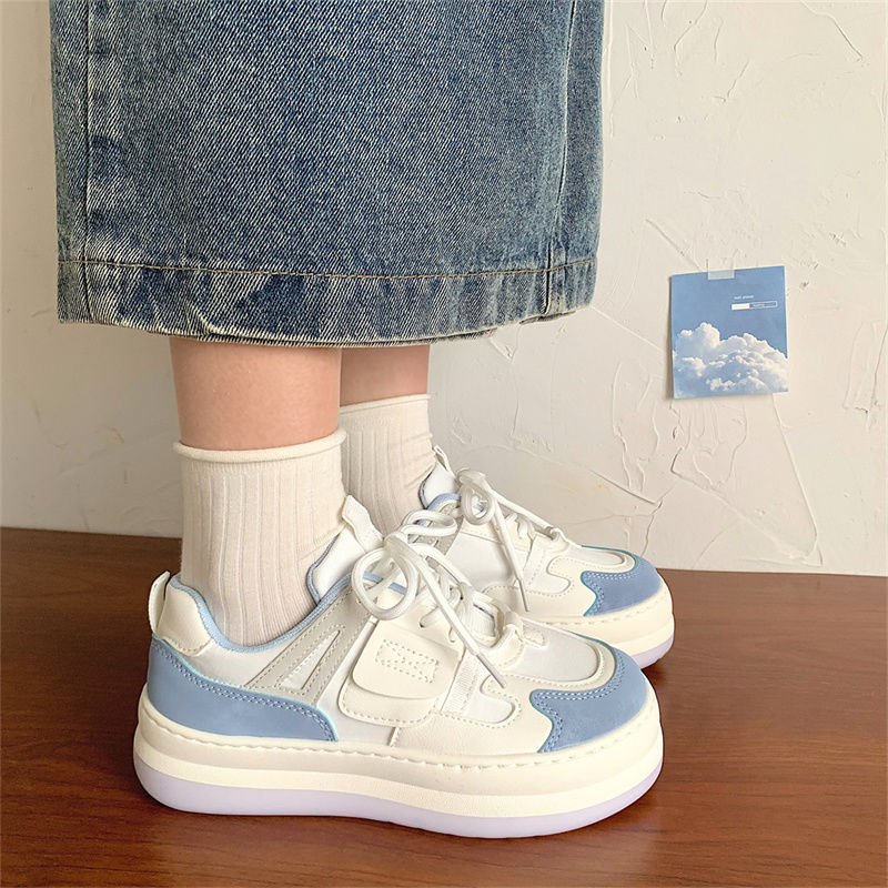 觅夕海盐鞋宽头胖头鞋子女学生日系原宿风春夏天春款休闲运动板鞋大头