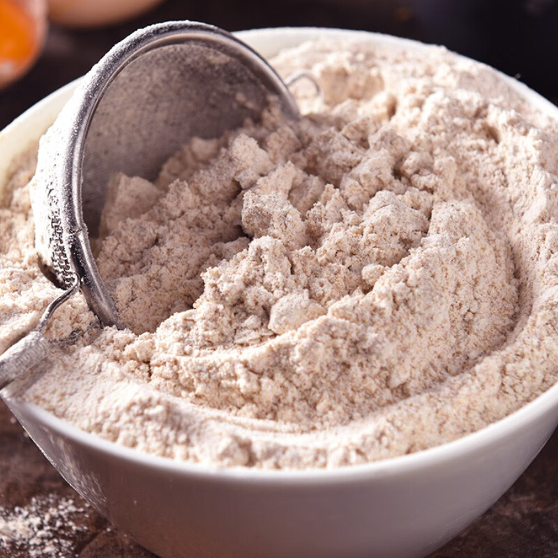 硬红全麦粉450g 吐司面包专用高筋面粉含麦麸家用真小麦烘焙 王后硬红