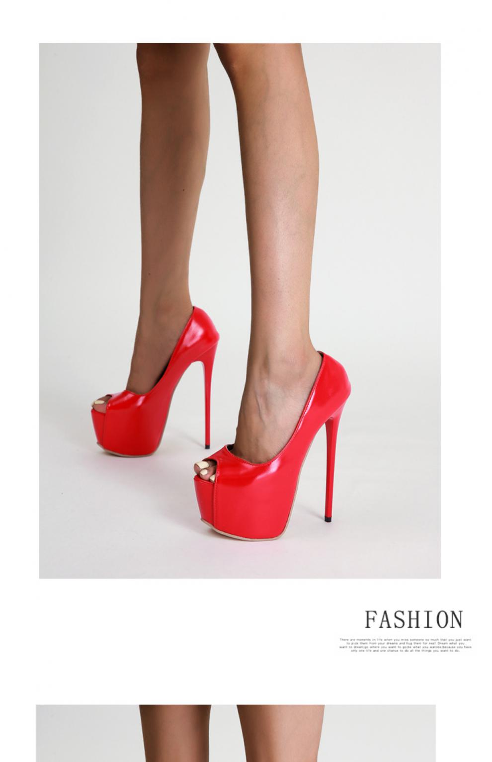 模特舞台走秀高跟鞋钢管舞厚底20cm超高跟凉鞋性感恨天高细跟17公分