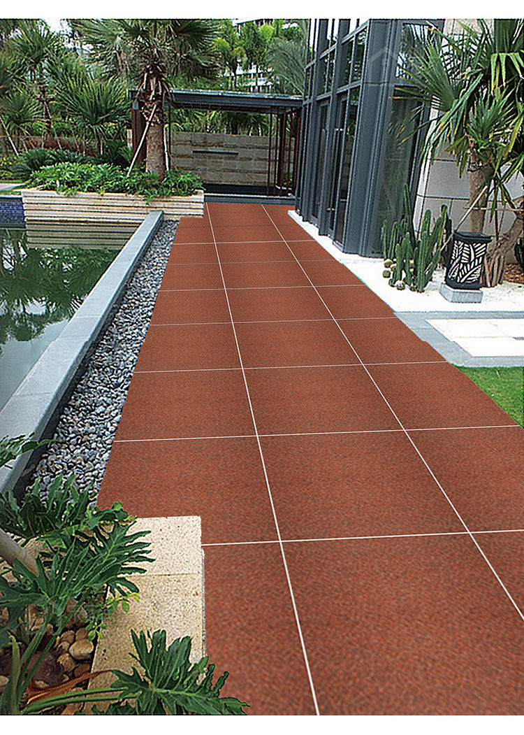 室外露台庭院地砖600x600防滑防冻瓷砖户外院子花园阳台耐磨地砖 -麻