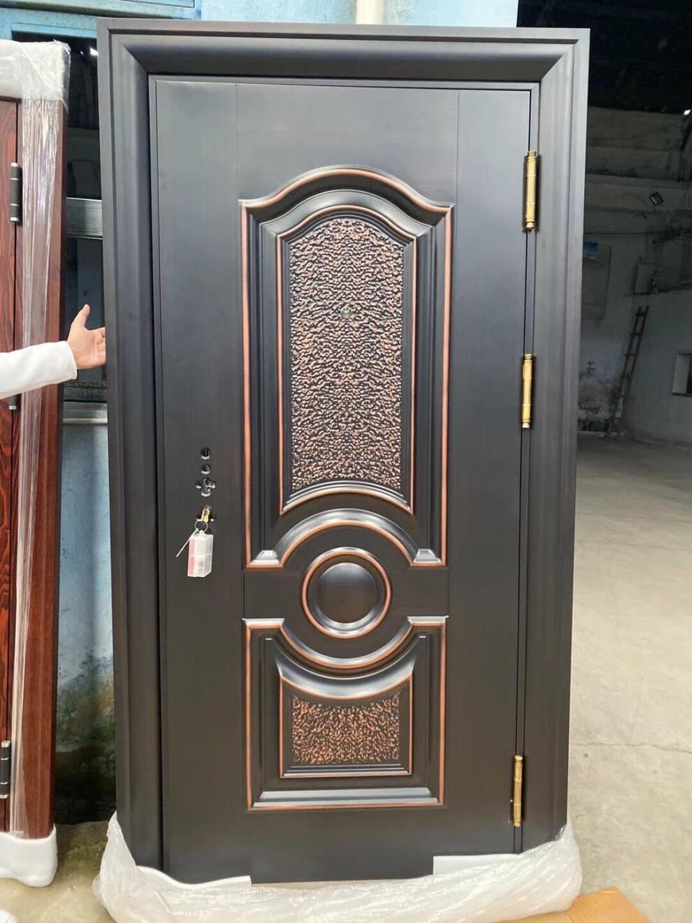 高端甲级防盗门进户安全门入户仿铜门指纹单门保温隔音大门母门门指纹