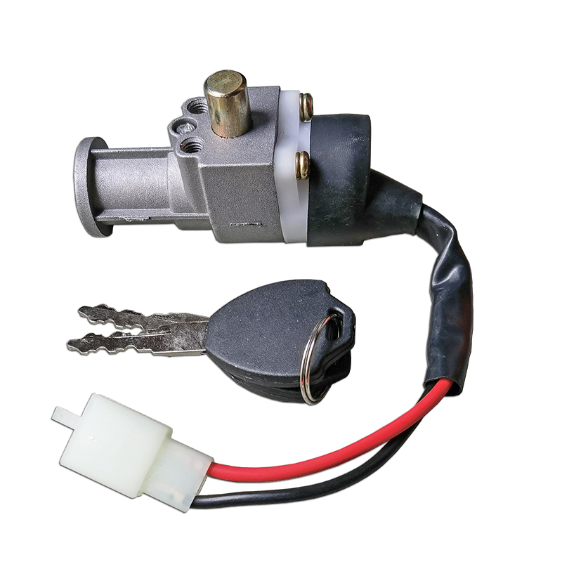 电动车电门锁电源开关锁钥匙门爱玛载重王锂电池盒千鹤一体锁千鹤小头