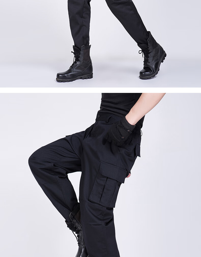 藏青冬作训 保安裤子藏青色男女工作制服裤子黑色夏裤春秋冬多口袋作