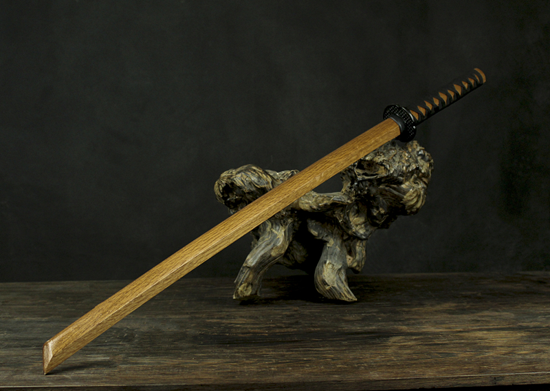 木剑练习日本木刀剑道击打练习耐打木剑儿童玩具拍摄cos未开刃 黑色雕