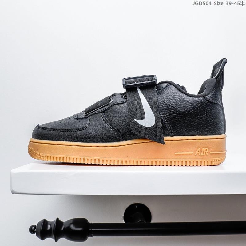 空军一号磁铁扣魔术扣低帮板鞋af1男女鞋百搭休闲防滑耐磨运动鞋1白黑