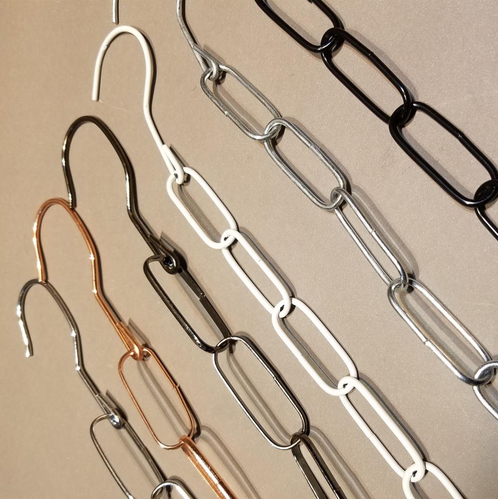 加粗服装店吊环挂钩 铁链展示架 挂衣架吊挂 衣服连接条挂钩链条 玫瑰