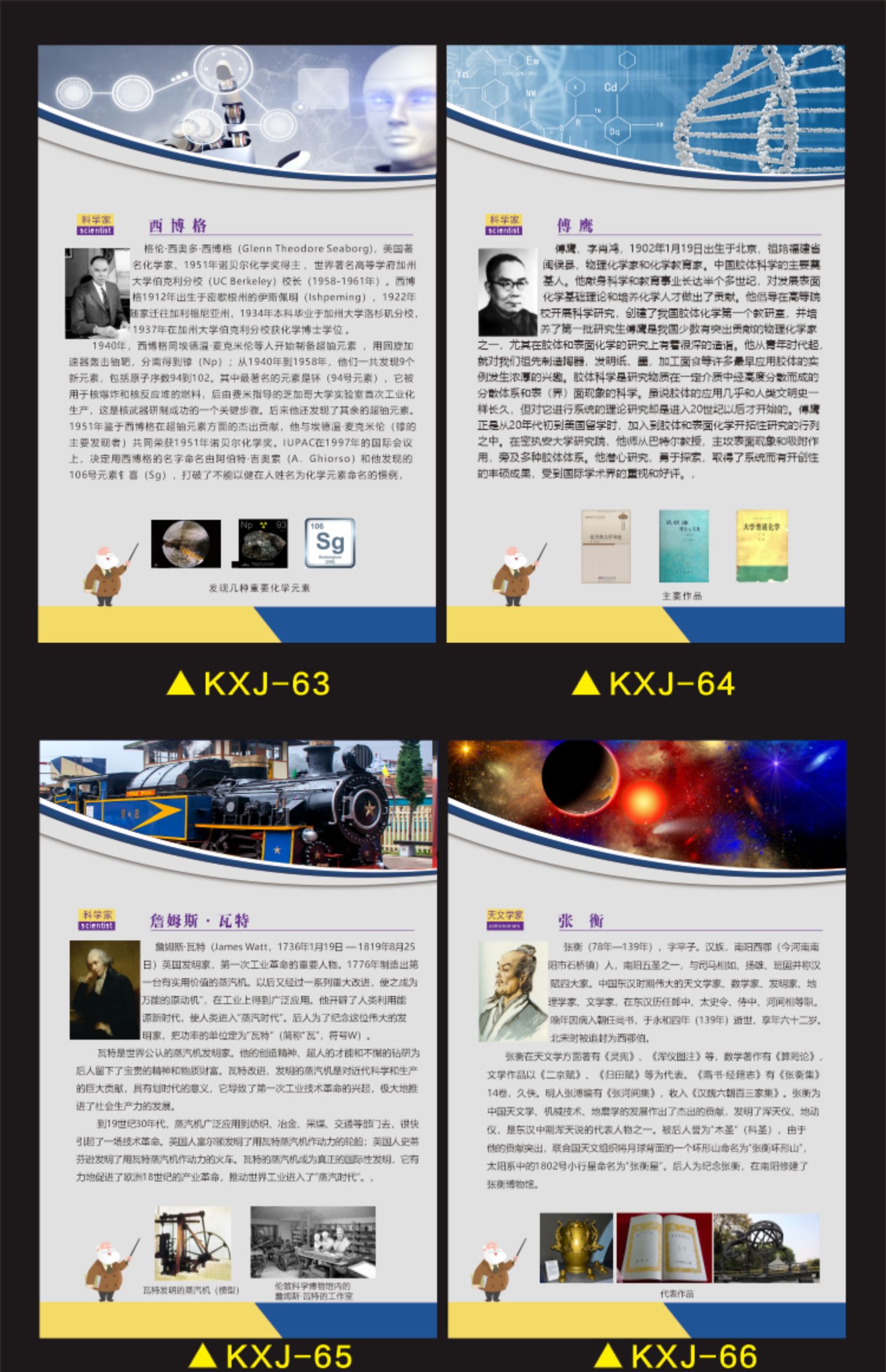 科学家名人简介挂图实验室名人名言海报生物化学家物理学家挂图 kxj