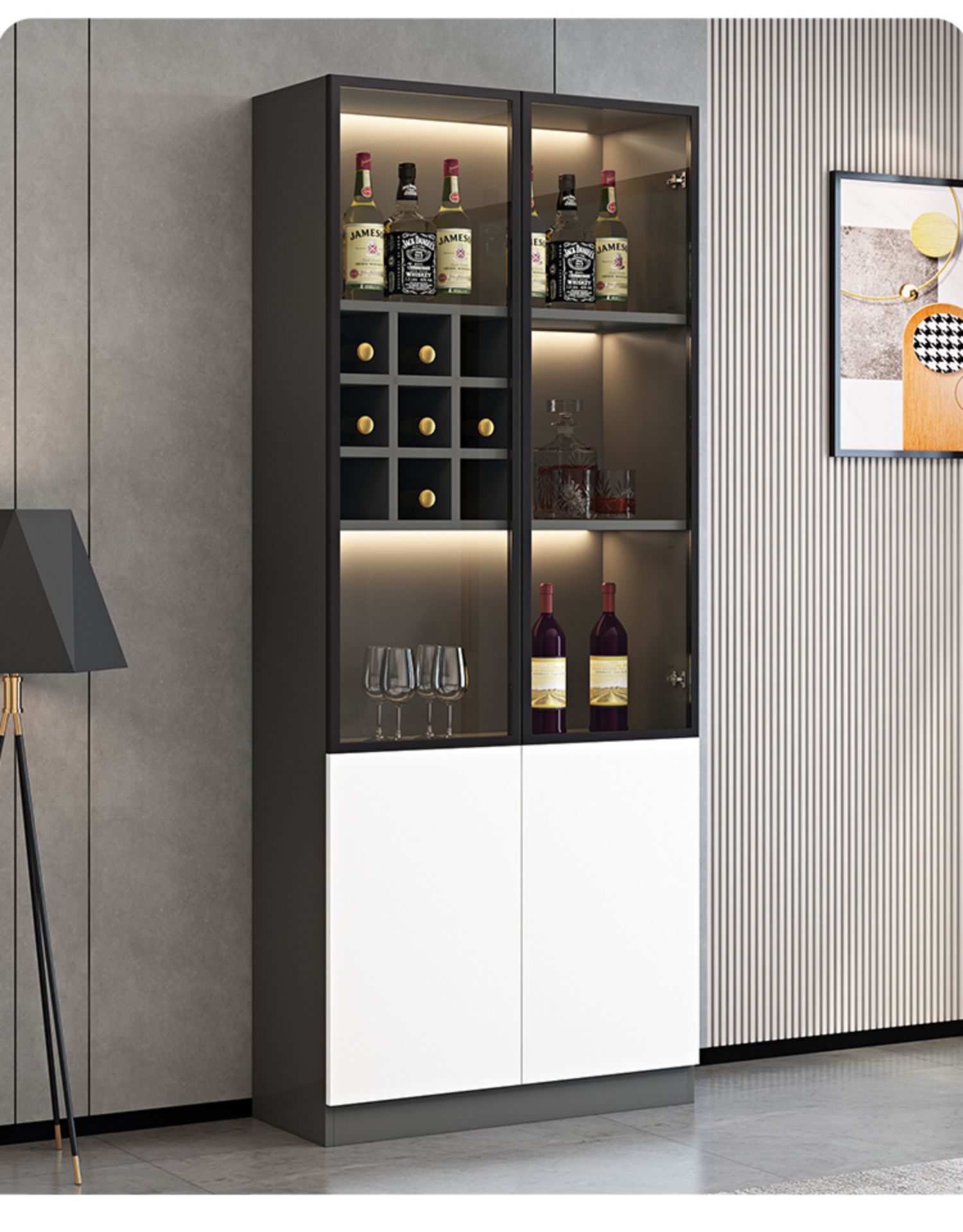 酒柜隔断柜客厅家用简约现代门厅柜轻奢意式餐厅柜靠墙储物柜定制弭黎