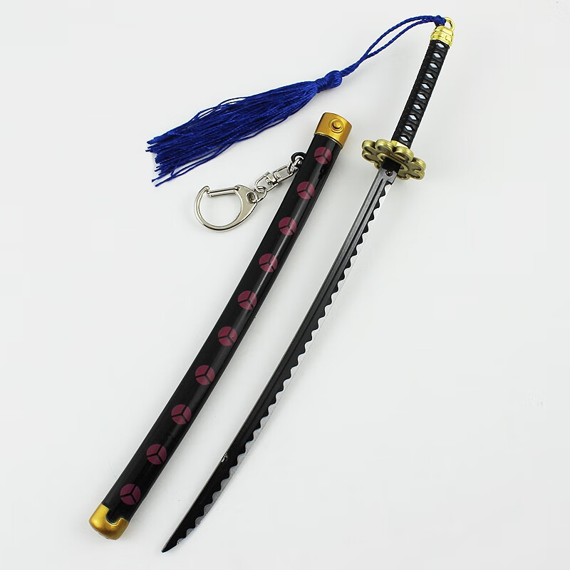 动漫刀剑模型火影忍者佐助经典草剃剑合金玩具挂件摆件玩具刀 23cm