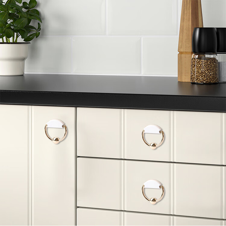 抽屉拉手金色明装橱柜柜门抽屉小拉环圆现代简约小把手隐形暗拉手