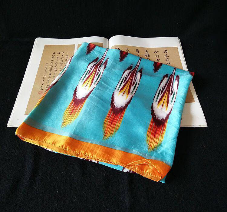 沙漠披肩头巾 新疆丝巾艾德莱斯纱巾民族风头巾女春夏防晒披肩两用