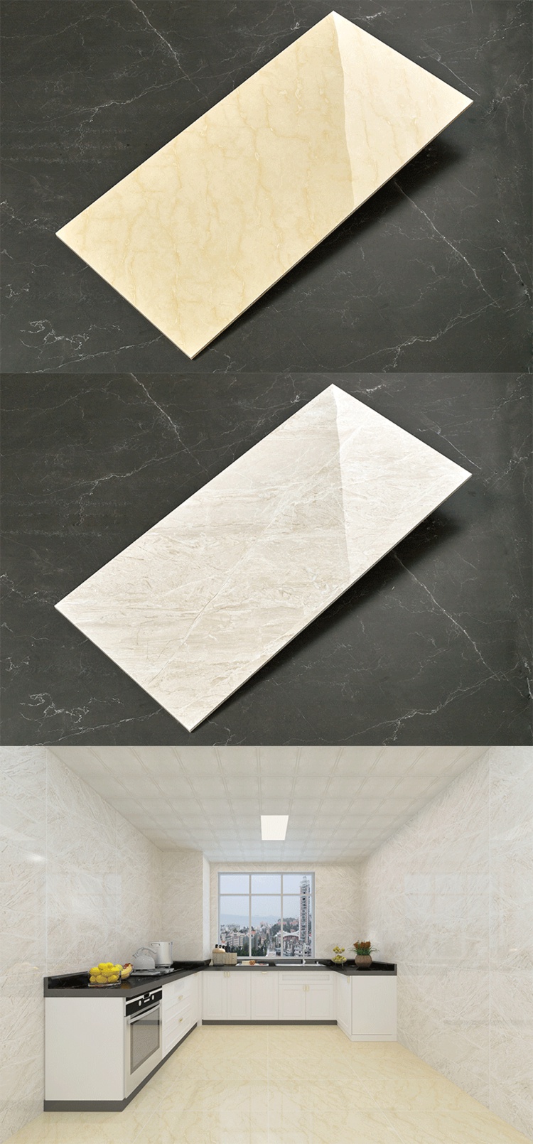 防滑地砖通体大理石瓷砖中板客厅瓷砖厨房400*800墙砖卫生间地板砖