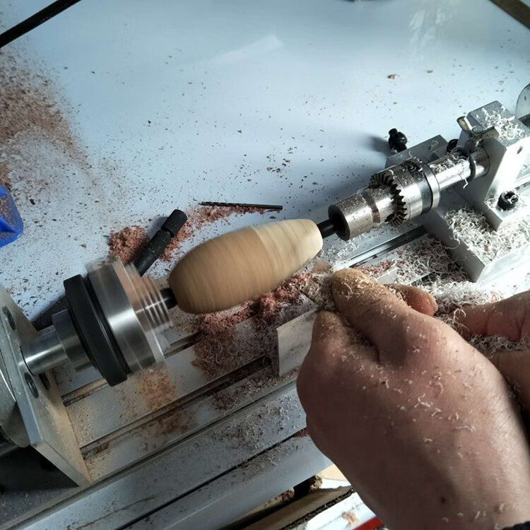 迷你diy车床微型机床四爪卡盘多功能佛珠机木工车床打磨抛光圆珠款三