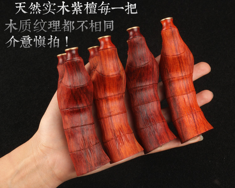 传统弹弓 木料木制弹弓架扁皮实木紫檀天罡弹弓紫檀铜头飞虎竹节弹弓