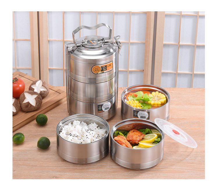 304不锈钢24小时真空保温饭盒多层密封防漏学生上班族带饭便当盒