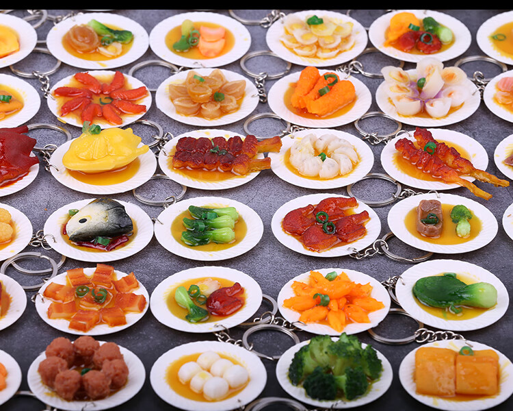 仿真菜盘模型假食物食碗蔬菜饺子肉虾鱼海鲜儿童玩具食玩摆件道具sn