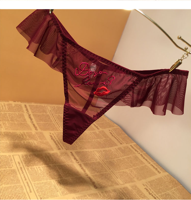 rg ck l国际高端奢侈牌欧美网纱刺绣迷人火辣诱惑裤丁字裤内裤女性感